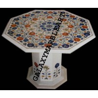 Marble inlay carpet design table top 26" WP-2639